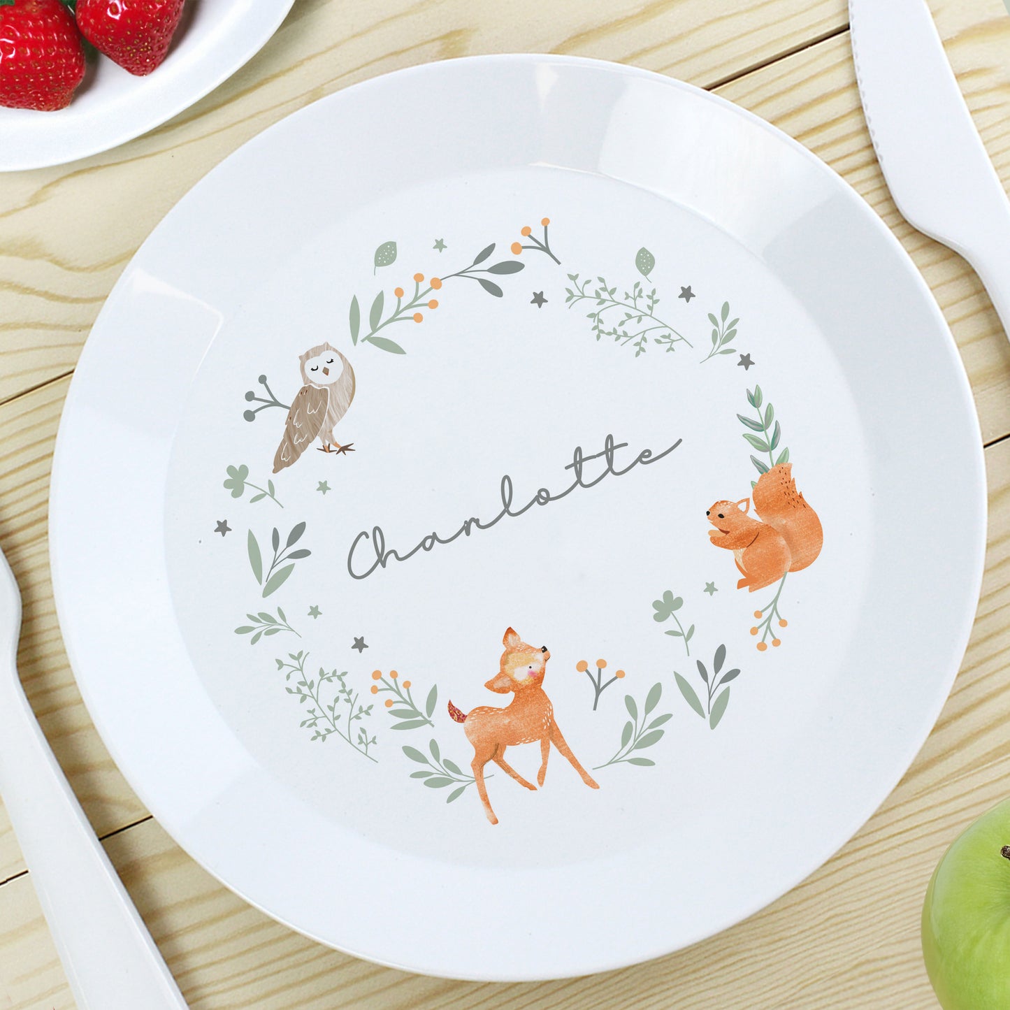 Personalised Woodland Animals Breakfast Set