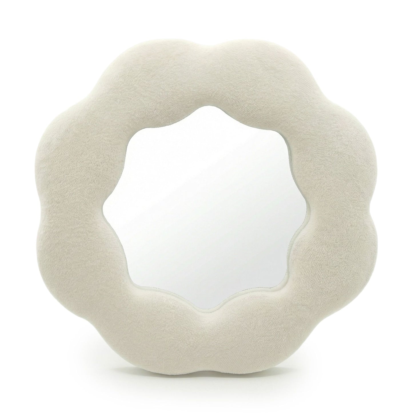 Soft Squiggly Flower Mirror – Stone