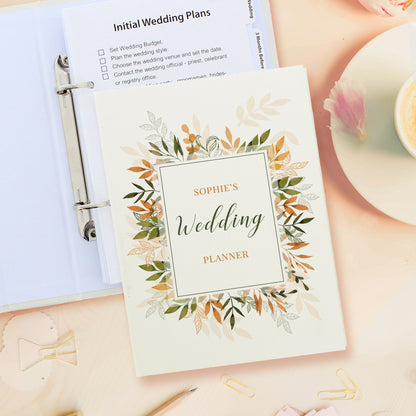 Personalised Botanical Border Wedding Planner