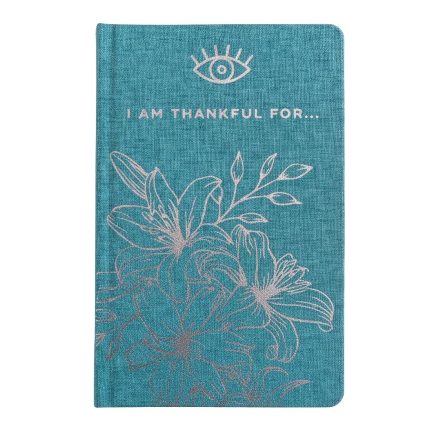 Blue Gratitude Journal with Silver Lining - I am Thankful For