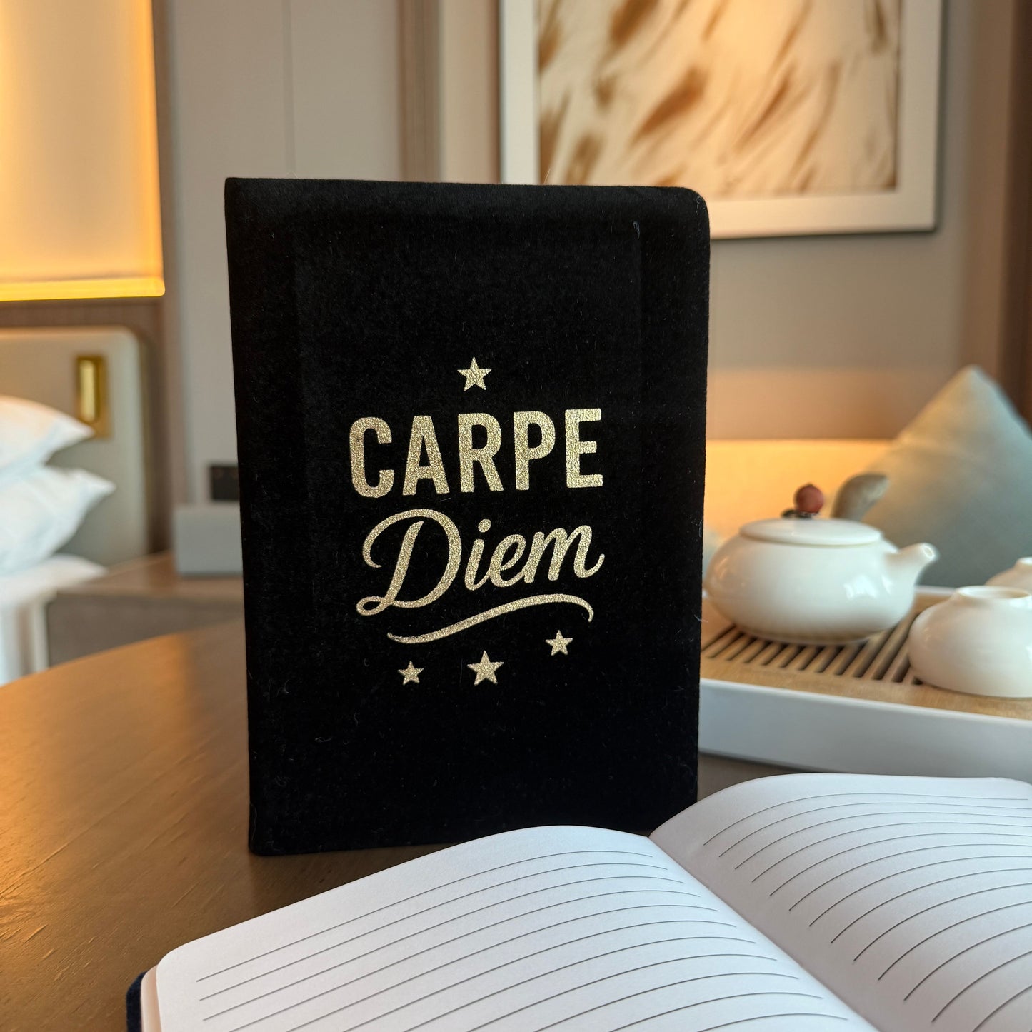 Black Velvet Notebook - Carpe Diem