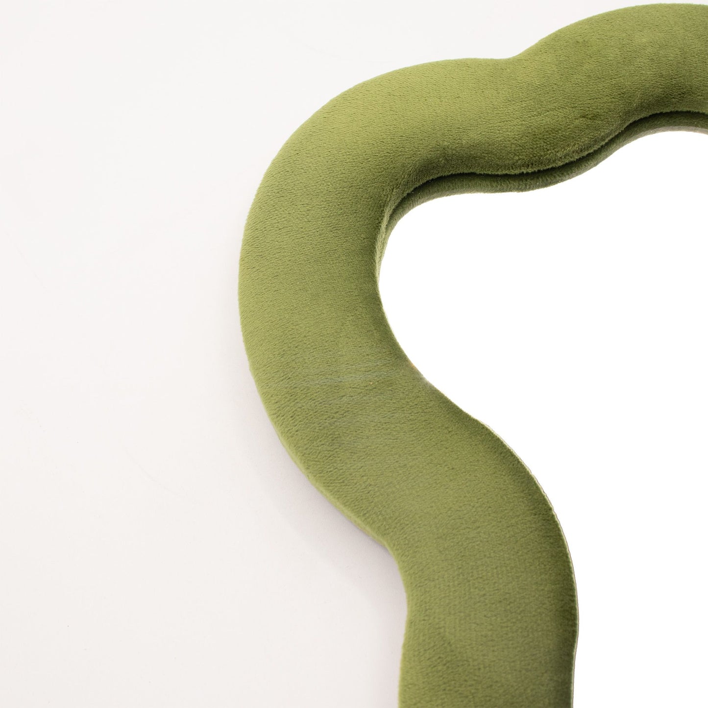 Soft Squiggly Large Cloud Mirror – Moss Green