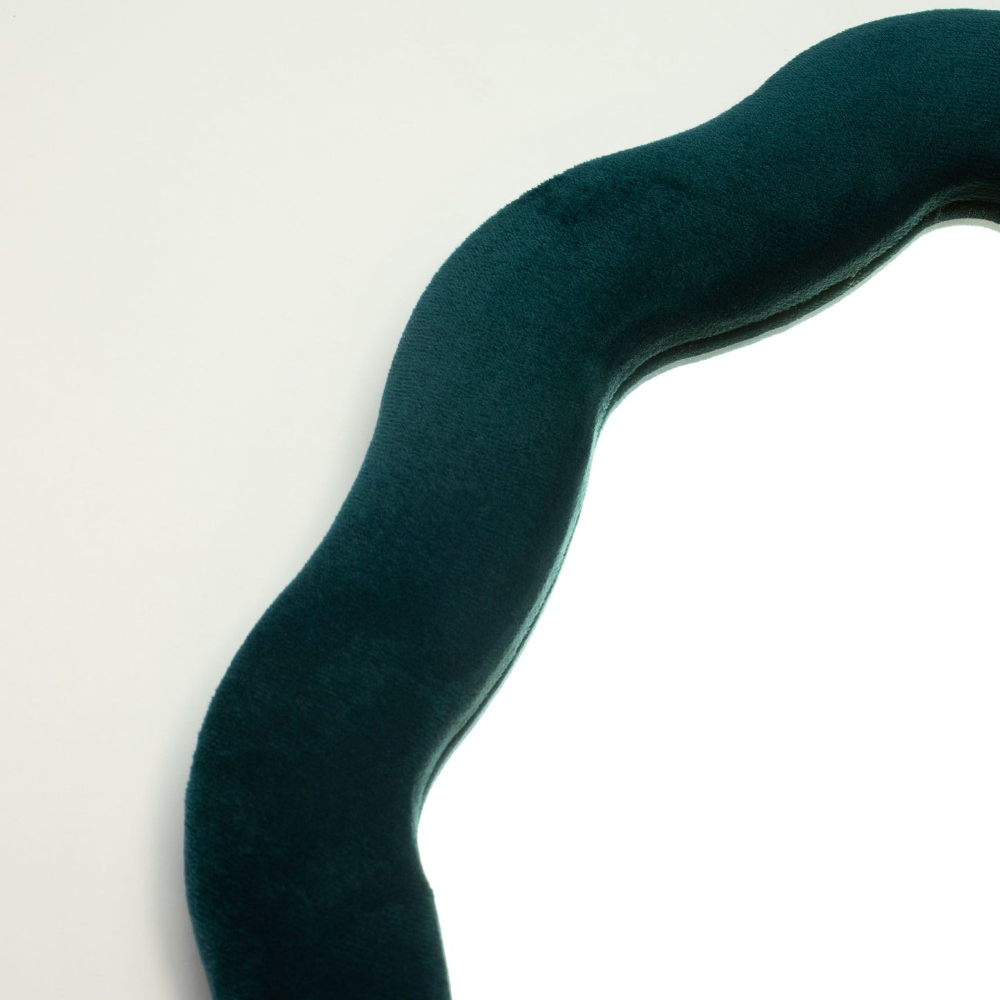 Soft Squiggly Oval Pebble Mirror – Royal Teal