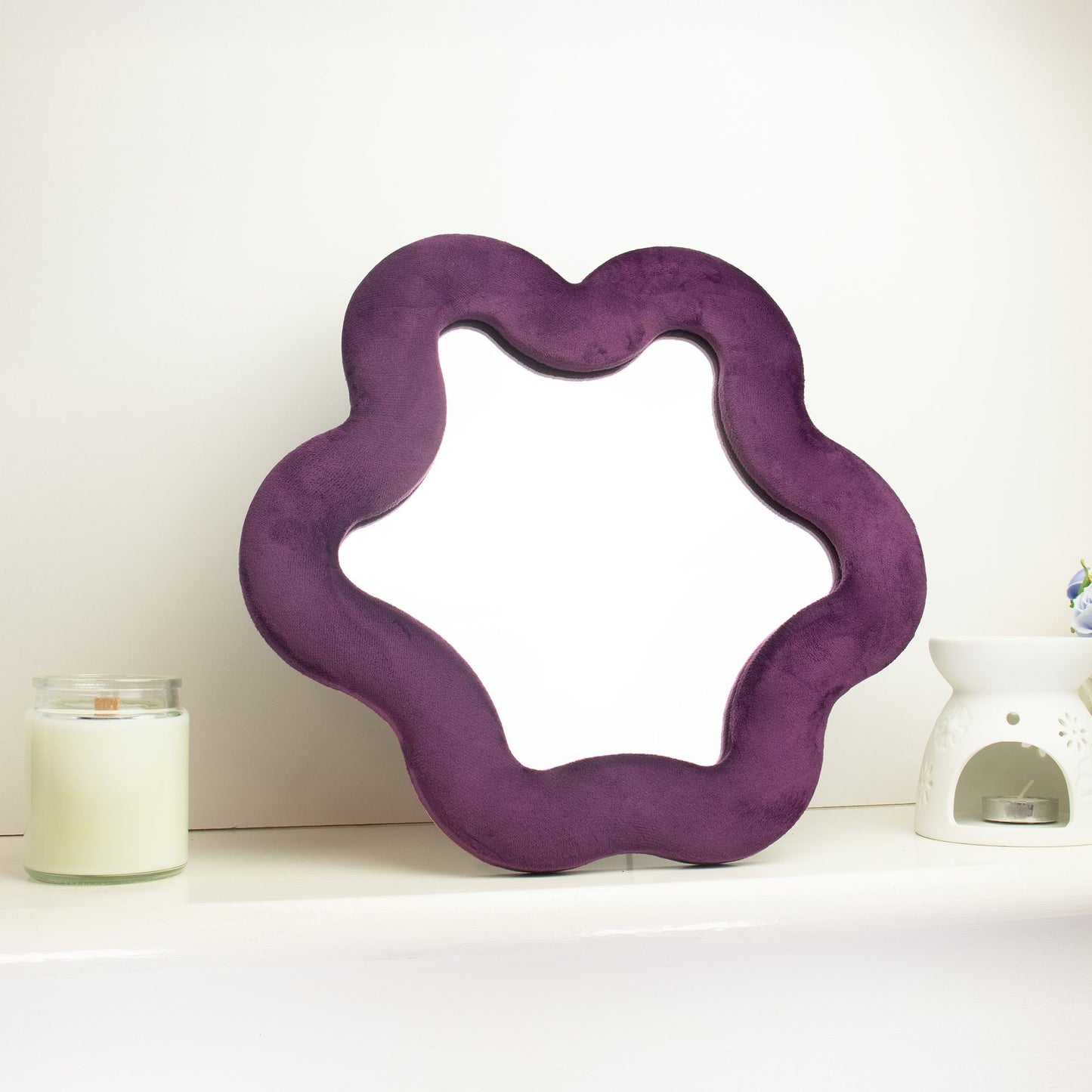 Soft Squiggly Star Mirror – Mauve