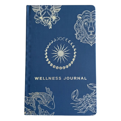 Midnight Blue Wellness Journal -  Silver Zodiac