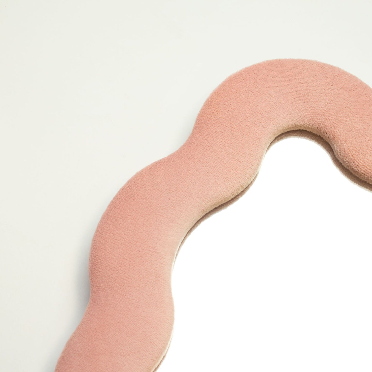 Soft Squiggly Pebble Mirror – Rose Blush