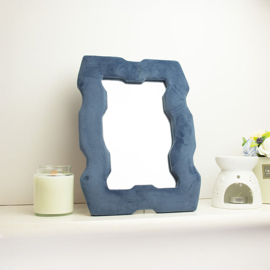Soft Squiggly Chunky Frame Mirror – Royal Blue
