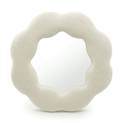 Soft Squiggly Flower Mirror – Stone