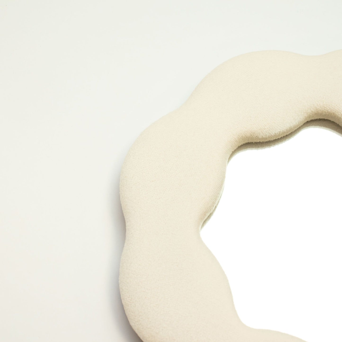 Soft Squiggly Flower Mirror – Stone