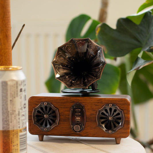 Retro Mini Double Gramophone Speaker