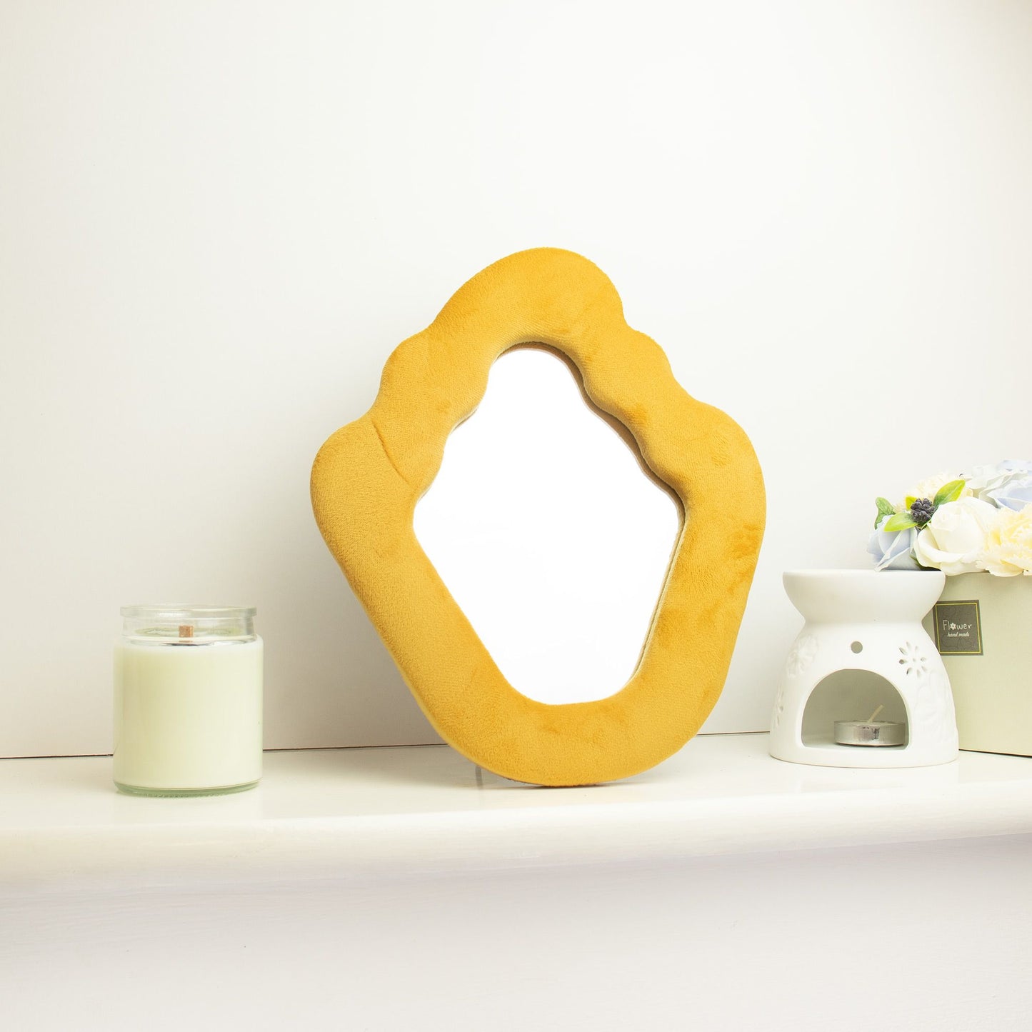 Soft Squiggly Flame Mirror – Marigold