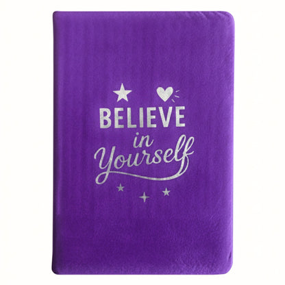 Lavender Velvet Notebook - Believe Yourself