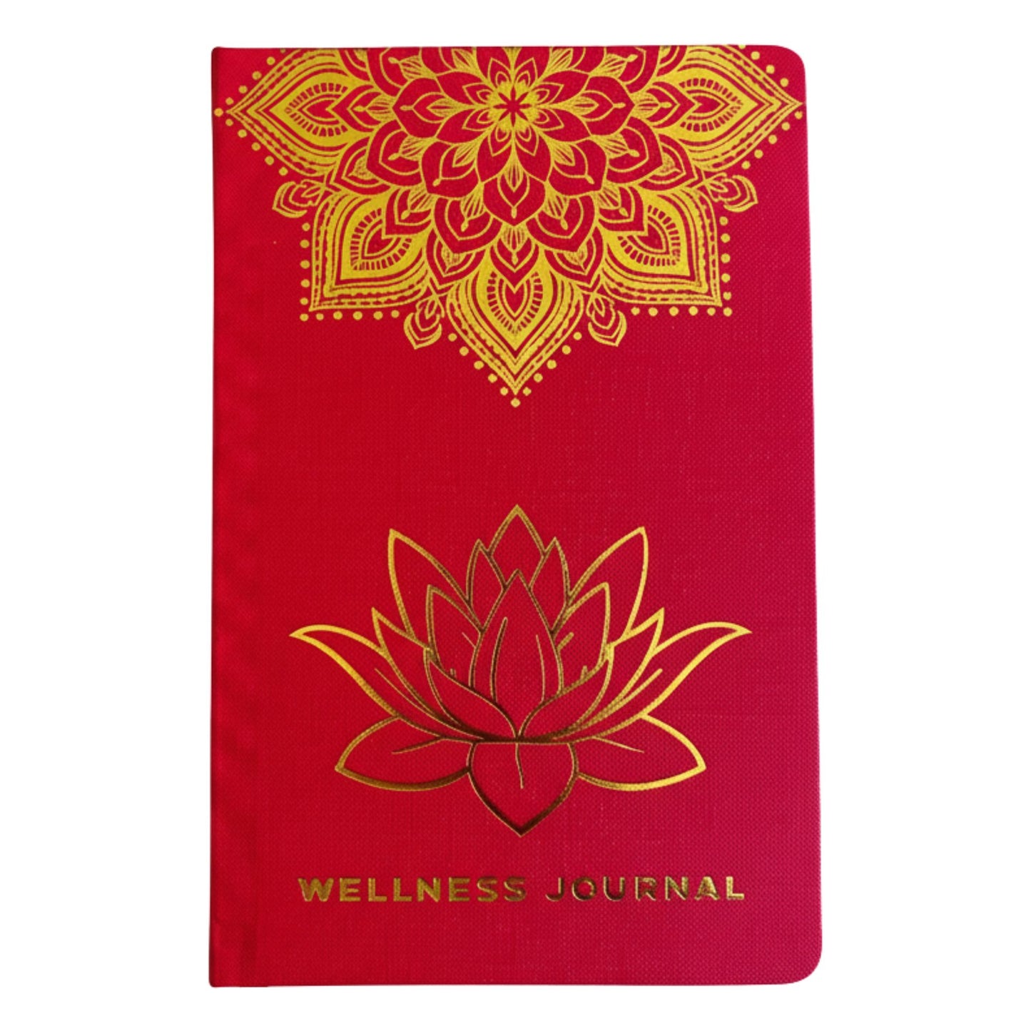 Red Wellness Journal - Golden Mandala and Lotus