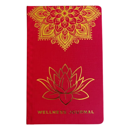 Red Wellness Journal - Golden Mandala and Lotus