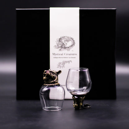 Gift Set of 6 Glasses (100ml) - Mystical Creatures - Antique Bronze