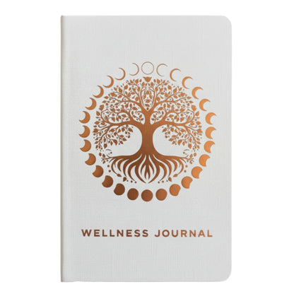 White Wellness Journal -  Rose Gold Tree of Life